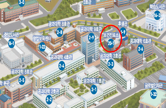 전주캠퍼스 보건진료소 후생관 2층